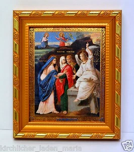 Ikone Saints myrrhbearers икона Святые жены мироносицы освящена 14,5x12,5x1,7 cm - Picture 1 of 1