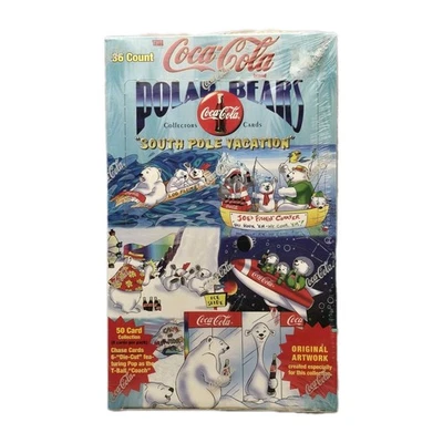 1996 Coca-Cola Polar Bears Collector Cards Box – “South Pole Vacation” – 36... - Image 1 of 3