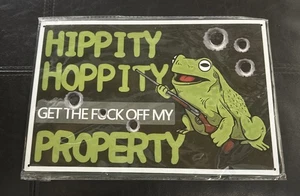 Hippity Hoppity Get Off My Property V2 Funny Sign 8" x 12" Aluminum Metal Sign - Picture 1 of 4