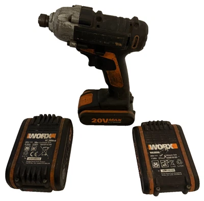 WORX 20V Cordless Impact Driver Set - Includes 3 x Batteries - New Charger - Image 1 of 3