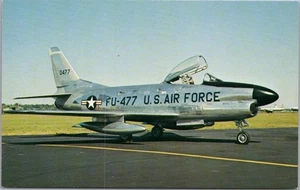 Vintage Military Aircraft Postcard "North American F-86D SABRE Fighter" Unused - Picture 1 of 2