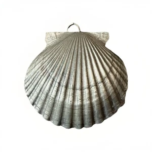 Colgante/colgante de pared con concha de vieira de peltre internacional de colección EE. UU. - Imagen 1 de 4