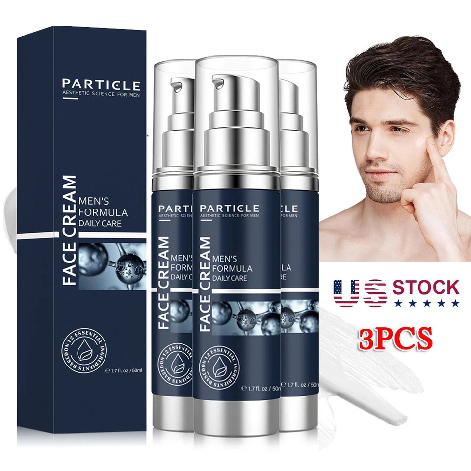 Crema facial con partículas 3 piezas para hombres 6 en 1 crema antienvejecimiento combate las bolsas para los ojos manchas oscuras Foto 1 de 4