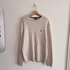Vintage Chaps Ralph Lauren Polo Cable Knit Pullover Sweater Ivory Mens Size L - Picture 1 of 4