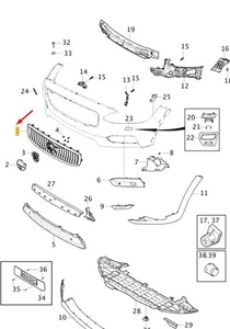 Griglia radiatore VOLVO V90 Cross Country 32365390 NUOVA ORIGINALE - Foto 1 di 2