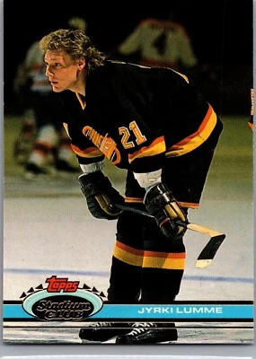 1991-92 Topps Stadium Club  Hockey- #154 Jyrki Lumme - Image 1 of 2