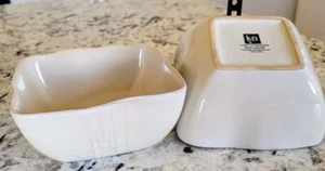 Karen Neuburger Willow Cream Ivory Cereal Salad Bowls x 2 - Picture 1 of 3