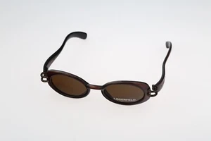 Lagerfeld 4133 23, Vintage 90s brown unique steampunk oval sunglasses women, NOS - Picture 1 of 10