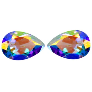 1.81 ct (2pcs) Astonishing MATCHING PAIR Pear (8 x 5 mm) Mercury Mystic Topaz - Picture 1 of 1