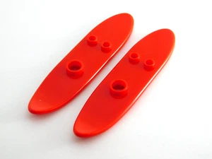 2 LEGO Red Minifig Surfboard Sail Base Surf Beach Sea (6075) - 2 Pieces - Picture 1 of 2