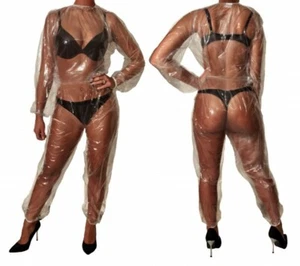 PVC Romper 20028 Jumpsuit Playsuit Sweatsuit Diaper Sauna Suit Clear - Picture 1 of 1