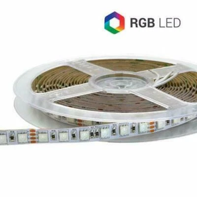 STRIP STRISCIA LED 420SMD5050 RGB 100W IP65 24V SUPER BRIGHT ULTRA LUMINOSA - Immagine 1 di 2