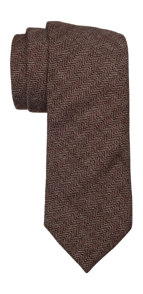 Новый с Ярлыками Altea коричневый елочка кашемир шерстяная смесь галстук - Изображение 1 из 1