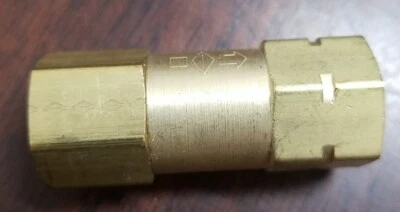 1/4" FNPT  Brass Disk Check Valve Imperial Eastman 81C04 - Image 1 of 4