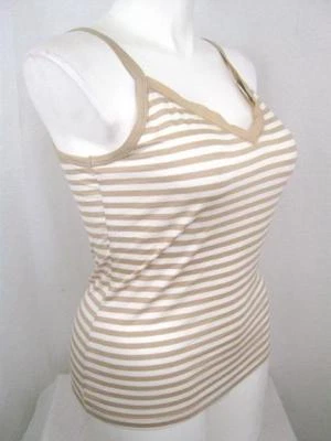 Cacique by Lane Bryant Size 18/20 Wheat & Ivory Stripe Modal/Spandex Sleep Cami - Image 1 of 3