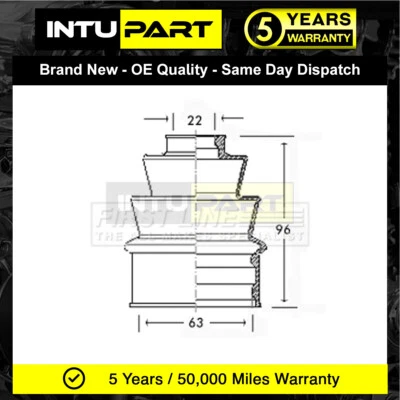 Fits Austin Mini 1959-1993 IntuPart Front Rear Inner Outer CV Joint Boot Set - Image 1 of 3