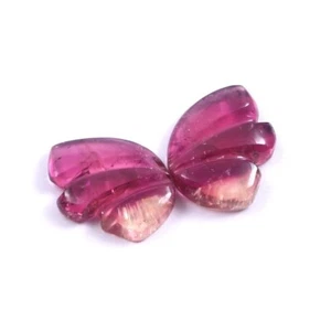 Loose Gemstone Natural Bio Tourmaline Hand Carved Butterfly Wings A2120 - Picture 1 of 3