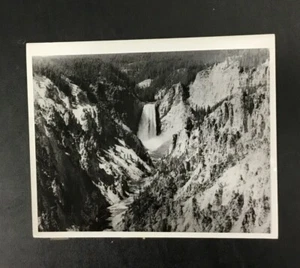 Original 1956 Yellowstone National Park Press Photo Wyoming Waterfall Vintage - Picture 1 of 2
