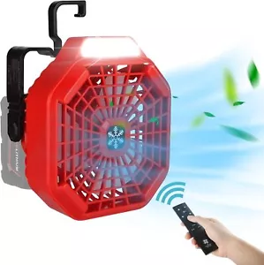 Portable Fan w/ Remote for Milwaukee M18 Battery Camping Fan w/ 3 Speed Settings - Picture 1 of 7