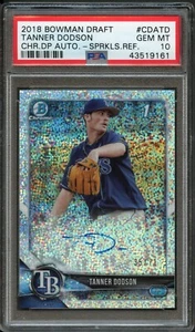 BB - 2018 Bowman Chrome - Sparkels Ref - #CDATD - Tanner Dodson - PSA 10 - Imagen 1 de 2
