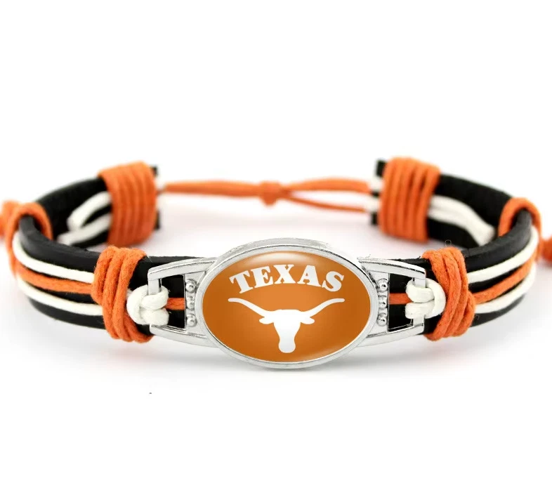 Texas Longhorns genuine leather bracelet for men and women - Image 1 of 1