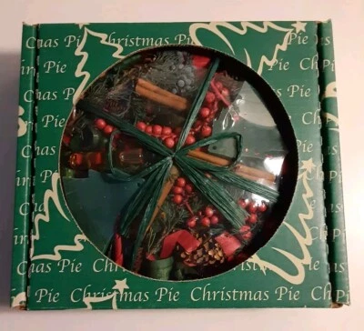 OLIO INC Vintage Christmas Potpourri Pie - 1+ lb W/Enhancer Oil Farmhouse NOS Foto 1 de 4