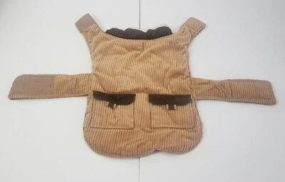 Corduroy Dog Vest Size Medium  Khaki And Brown by Domestic Animals  - Image 1 of 4