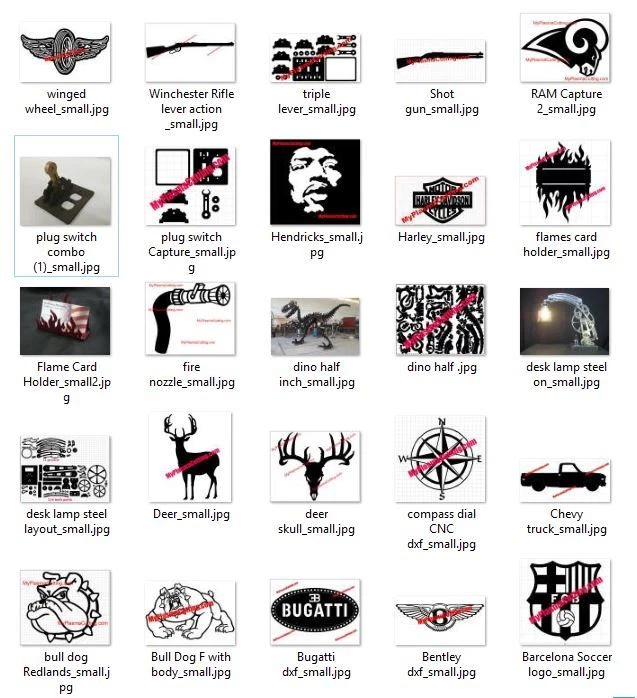 DXF Format Complete Art Collection on CD for Plasma Cutting 130 Files by Fnfab