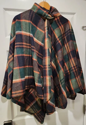 Jones New York Poncho Blazer Chaqueta Mujer Talla 1XL Verde Naranja Marrón Foto 1 de 4