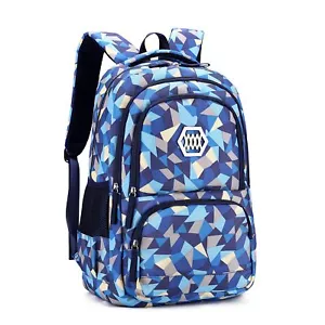 Geometric-Print Backpack for Boys Middle-School Elementary Bookbags - Picture 1 of 7