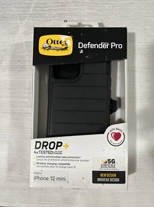 Otterbox Defender Pro Case With Belt Clip Holster For iPhone 12 Mini 5.4" Black - Photo 1 sur 2