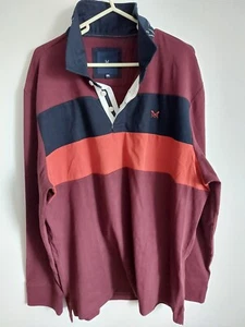 ROPA CREW 2XL BURGUNDIA RUGBY CAMISA POLO NUEVA SIN ETIQUETAS - Imagen 1 de 17