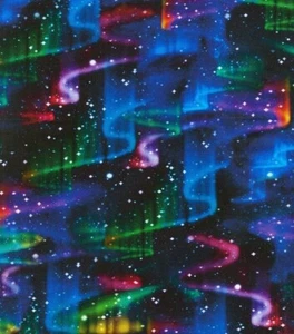Robert Kaufman Stargazers Northern Lights Quality Cotton Fabric - Picture 1 of 1