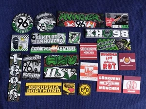 23 Aufkleber Sticker Fußball Ultras Fans Hannover 96 HSV Bayern BVB Dortmund - Picture 1 of 1