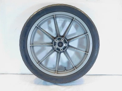 Llanta y neumático de rueda delantera Harley Sportster 883 y 1200 plateados de doble disco - sin rodamientos Foto 1 de 4