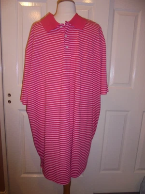 Nuevo~Camisa Polo Foundry Para Hombres 2XL Rojo Rayas Manga Corta Foto 1 de 4