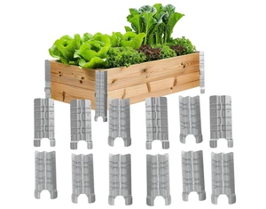 XANADU 8" Soportes Esquineros Cama Jardín Elevado 8 Piezas - Bisagras Cuello Palet - Imagen 1 de 2