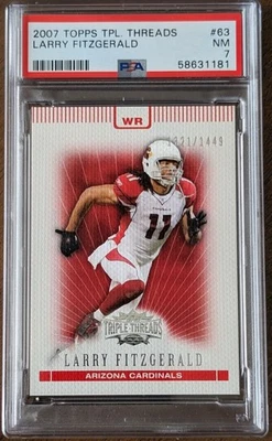 Larry Fitzgerald Topps Triple Threads /1449 #63 PSA 7 Arizona Cardinals HOF - Image 1 of 3