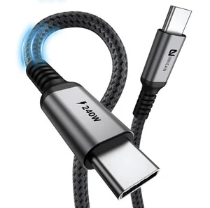 Type C USB C to USB C Cable 240W Fast Charging Charger Cord For iPhone 15 16 2m - Picture 1 of 5
