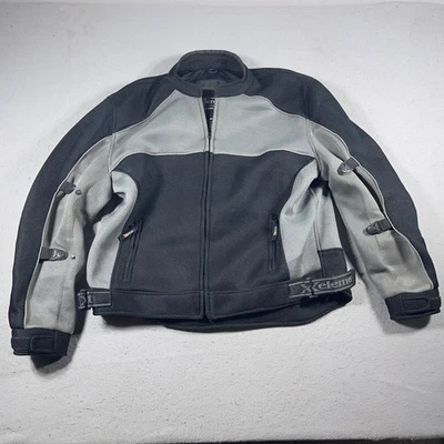 Xelement Motorcycle Jacket Men 4XL Black Gray Mesh Armor Touring Riding Gear - Image 1 of 4