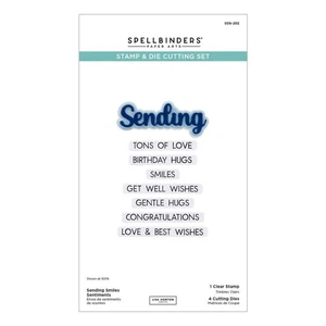 Spellbinders Die ~ SENDING SMILES SENTIMENTS ~ SDS-202 ~ Wildflowers Collection - Picture 1 of 4