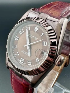 Working Croton Day Date President Fluted Bezel Watch CN207116 Chocolate Dial Q1 - Picture 1 of 10