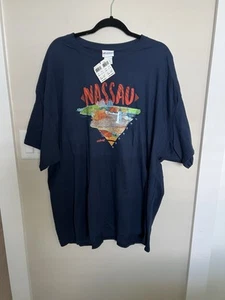 Gildan Carnival Cruise Heavy Duty T Shirt- 3XL- Navy Blue- Bahamas - Picture 1 of 3
