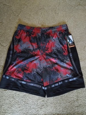 Pantalones Cortos de Baloncesto Para Hombre Y 1 Estampados 11" Talla XL Rojo/Negro/Gris Foto 1 de 4