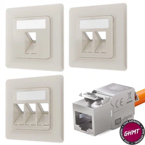 CAT 6a Netzwerkdose Unterputz Datendose Anschlussdose LAN DSL Dose Keystone  - Bild 1 von 55