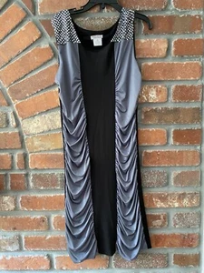 Sallymiller Couture Girls Dress Grey Black Sparkles Sequin Stretch Sizel 12 USA - Picture 1 of 5