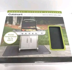 Cuisinart Silicone-Coated Deck & Patio Grill Mat, Black, 65” x 35” - Picture 1 of 5