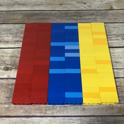LEGO 2x4 Bricks Blocks Bulk Lot Assorted Mix Basic Yellow Red Blue 120 Pieces - Image 1 of 4
