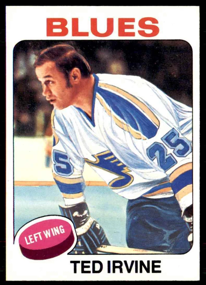 1975-76 Topps Hockey Card Ted Irvine B St. Louis Blues #244 - Image 1 of 2