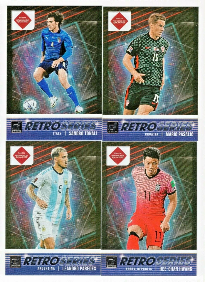 2021-22 Donruss Soccer Road to Qatar RETRO SERIES Insert - You Pick! - Image 1 of 1